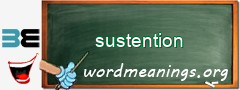 WordMeaning blackboard for sustention